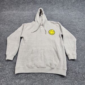 Pacitic & Co hoodie sweater mens Large Gray Smiley Face 😁